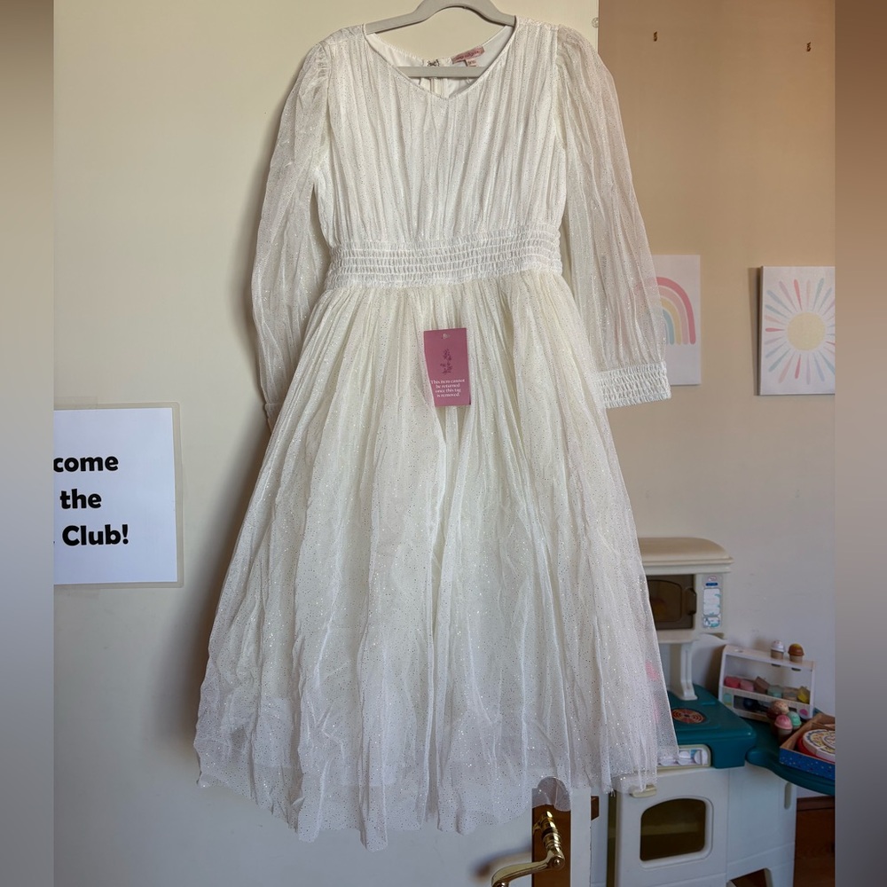IVY CITY -Ivory Sparkle Long Sleeve Dress
